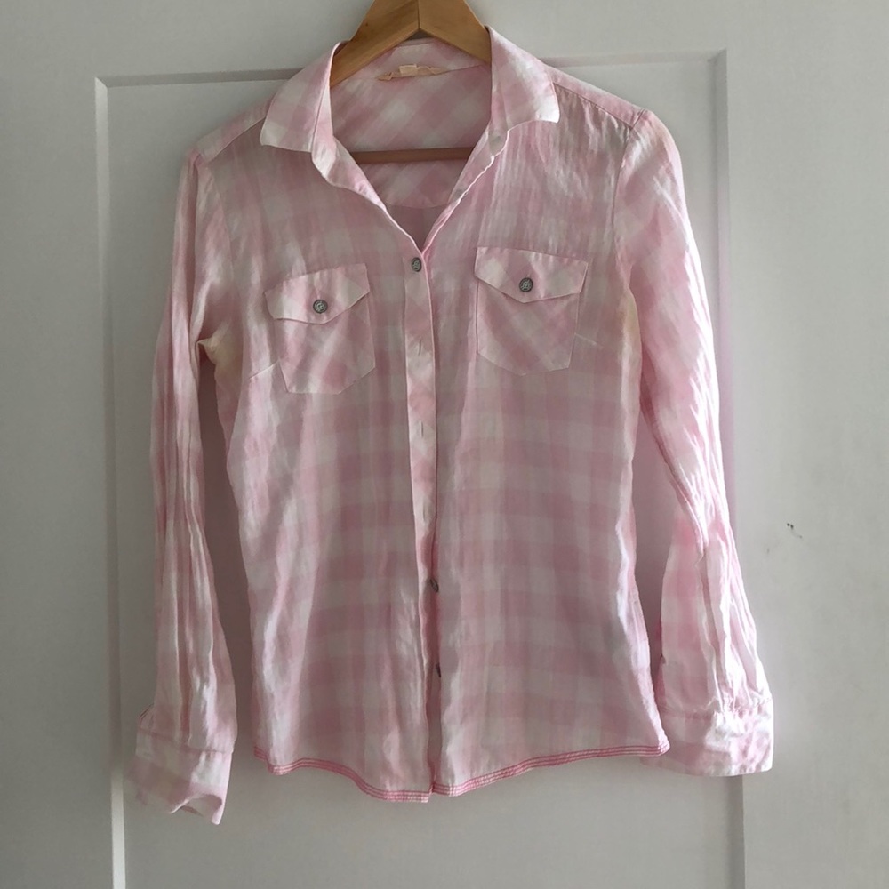 Brooks Brothers pink gingham button up